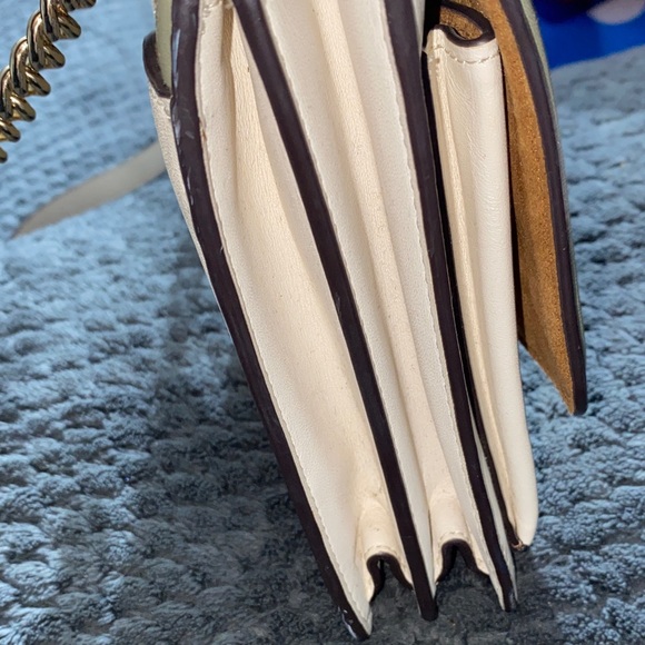 Coach Striped Crossbody Bag with Gold Chain - Picture 12 of 16